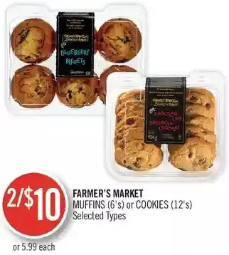 Shoppers Drug Mart Farmer's market muffins or cookies offer