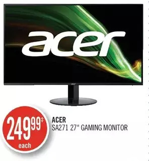 Shoppers Drug Mart Acer sa271 27" gaming monitor offer