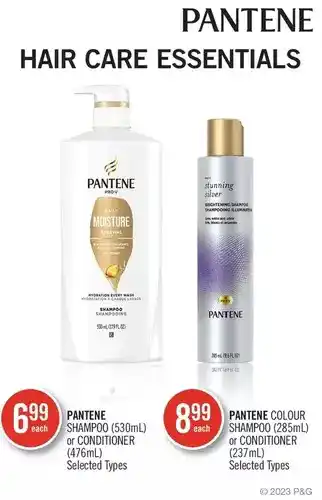 Shoppers Drug Mart Pantene colour shampoo or conditioner offer