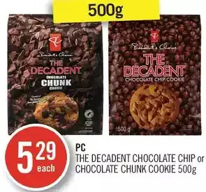 Shoppers Drug Mart Pc the decadent chocolate chip or chocolate chunk cookie offer