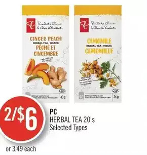Shoppers Drug Mart Pc herbal tea offer