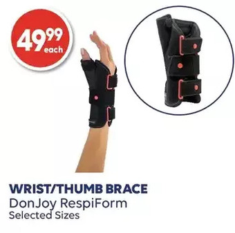 Wellwise by Shoppers Donjoy respiform wrist/thumb brace offer