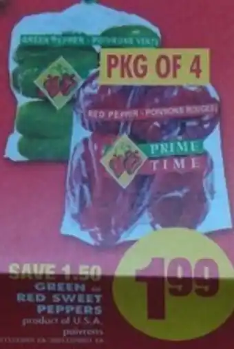 No Frills Green or Red Sweet Peppers offer