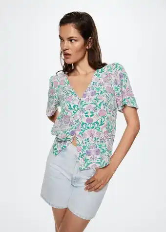 Mango Flowy printed blouse offer