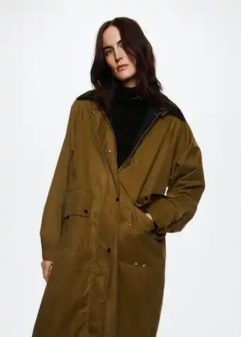 Mango Detachable hood parka offer