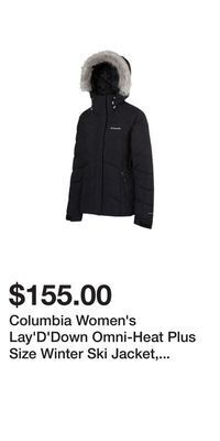 Sport Chek Columbia women's lay'd'down omni-heat plus size winter ski jacket, insulated, hooded offer