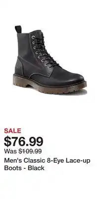 Mark's Men's classic 8-eye lace-up boots - black offer