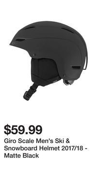 Sport Chek Giro scale men's ski & snowboard helmet 2017/18 - matte black offer