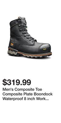 Mark's Men's composite toe composite plate boondock waterproof 8 inch work boots - black offer