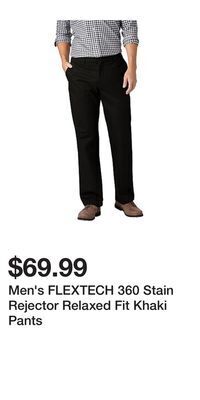 Mark's Men's flextech 360 stain rejector relaxed fit khaki pants offer