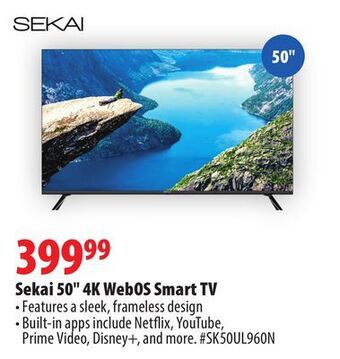 London Drugs Sekai 50" 4k webos smart tv offer