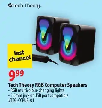London Drugs Tech theory rgb computer speakers offer