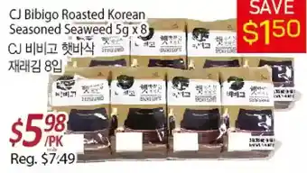 Galleria Supermarket Cj bibigo roasted korean seasoned seaweed offer