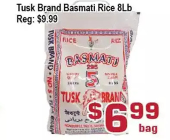 Top Food Supermarket Tusk brand basmati rice offer
