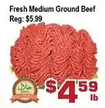 Top Food Supermarket Fresh medium ground beef offer