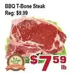 Top Food Supermarket Bbq t-bone steak offer
