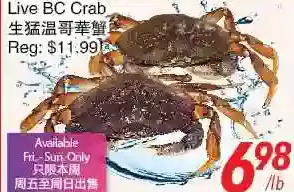 Foody World Live bc crab offer