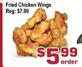 Top Food Supermarket Fried chicken wings offer
