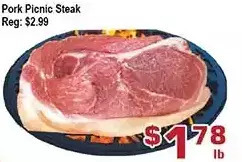 Top Food Supermarket Pork picnic steak offer