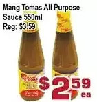 Top Food Supermarket Mang tomas all purpose sauce offer