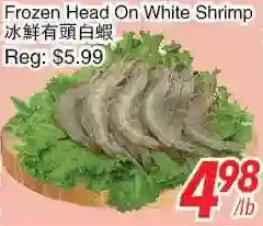 Foody World Frozen head on white shrimp offer