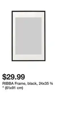 IKEA Ribba frame, black, 24x35 ¾ " (61x91 cm) offer