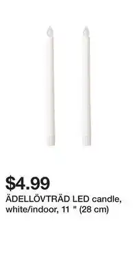 IKEA Ädellövträd led candle, white/indoor, 11 " (28 cm) offer
