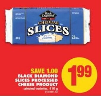 No Frills Black Diamond slices processed cheese product 410g offer