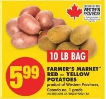 No Frills Farmer’s market red or yellow potatoes 10 lb bag offer