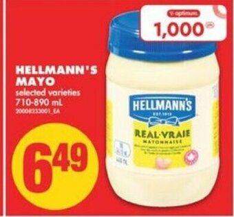 No Frills Hellmann's mayo 710-890 ml offer