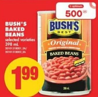 No Frills Bush's baked beans 398 ml offer