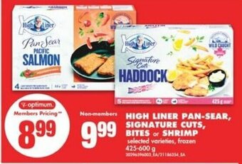 No Frills High Liner pan-sear, signature cuts, bites or shrimp 425-600 g offer