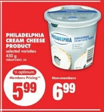 No Frills Philadelphia cream cheese product 450 g offer