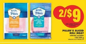 No Frills Piller's sliced deli meat 150/200 g offer