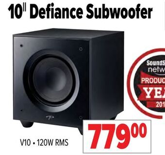 2001 Audio Video 10" defiance subwoofer offer