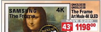 2001 Audio Video Samsung 43" the frame art mode 4k qled offer