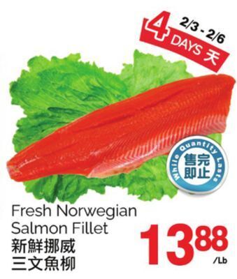 T&T Supermarket Fresh norwegian salmon fillet offer