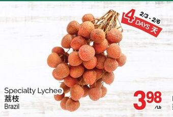 T&T Supermarket Specialty lychee offer