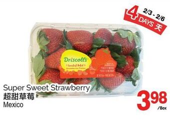 T&T Supermarket Super sweet strawberry offer