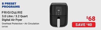 Visions Electronics Frigidaire 3.0 litre / 3.2 quart digital air fryer offer