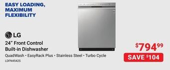Visions Electronics Lg 24" front control built-in dishwasher offer