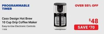 Visions Electronics Caso design hot brew 10 cup drip coffee maker offer