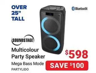 Visions Electronics Soundstage multicolour party speaker offer