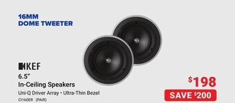 Visions Electronics Kef 6.5" in-ceiling speakers offer