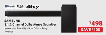 Visions Electronics Samsung 3.1. 2-channel dolby atmos soundbar offer