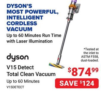 Visions Electronics Dyson v15 detect total clean vacuum offer