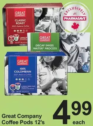 Pharmasave Great company coffee pods offer