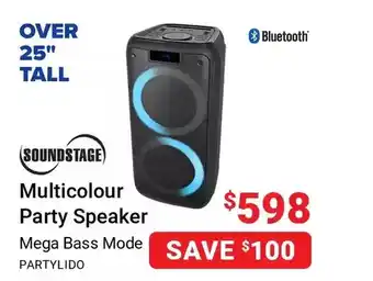 Visions Electronics Soundstage multicolour party speaker mega bass mode offer