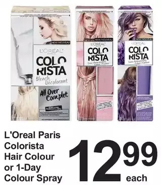 Pharmasave L'oreal paris colorista hair colour or 1-day colour spray offer
