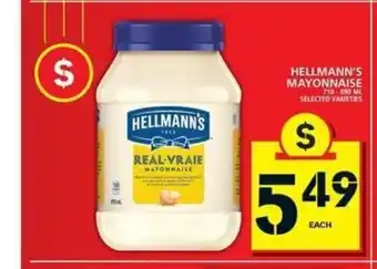 Food Basics Hellmann's mayonaise offer